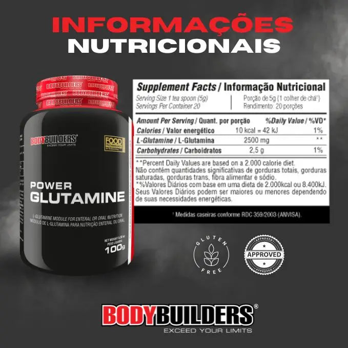 Kit 2x Whey Protein Waxy Whey 900g + 2x BCAA 100G + 2x Power Creatine 100G + 2x Glutamina 100G + Coqueteleira - Bodybuilders