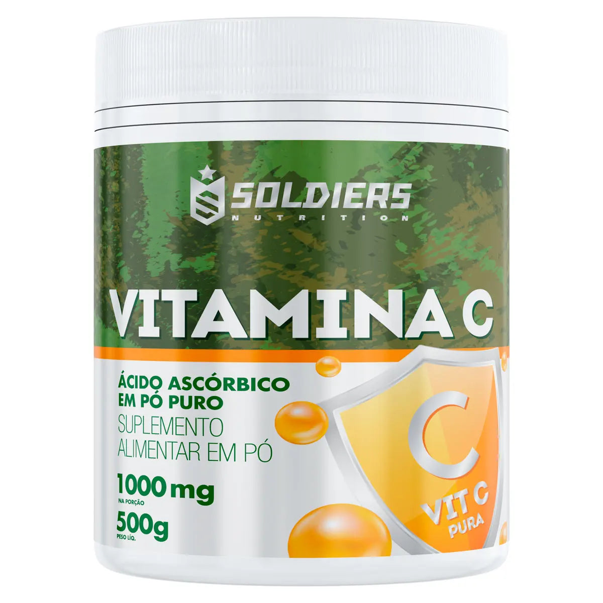 Vitamina C em pó importada 500g - Ácido ascórbico 100% puro