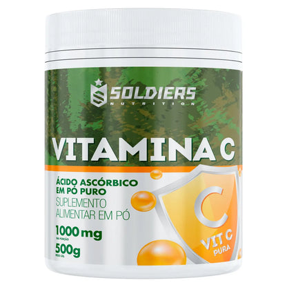 Vitamina C em pó importada 500g - Ácido ascórbico 100% puro