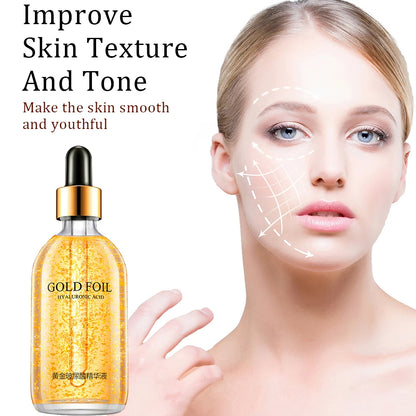 Sérum facial com ácido hialurônico e ouro 24k 100ml
