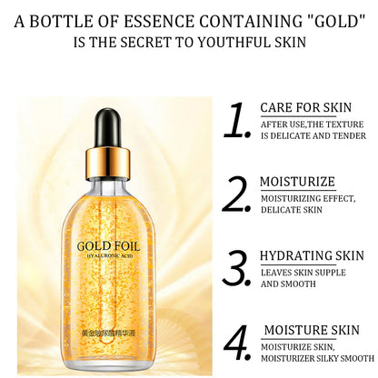 Sérum facial com ácido hialurônico e ouro 24k 100ml
