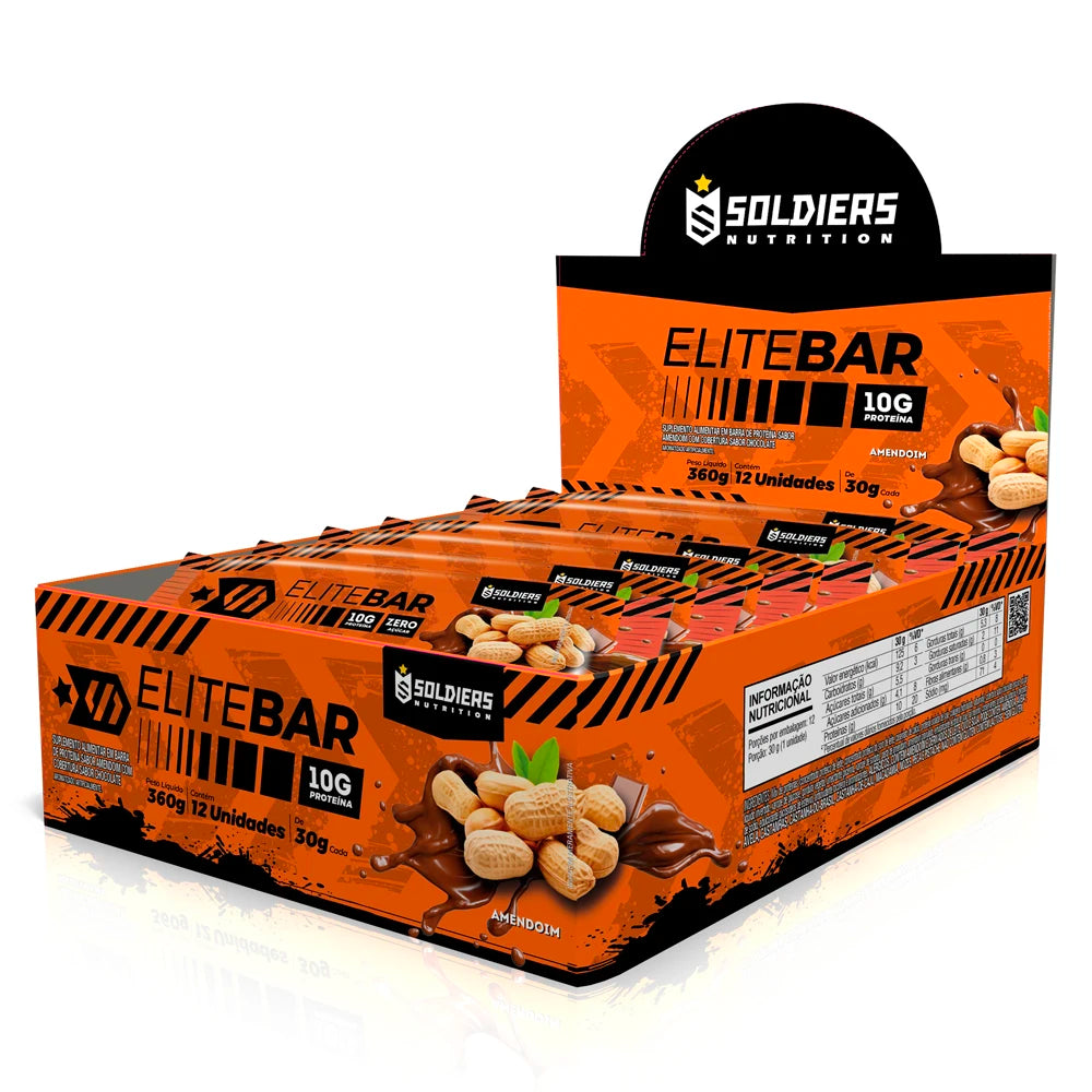 Barra de Proteína Elitebar 30g CX 12 UN-Soldiers Nutrition